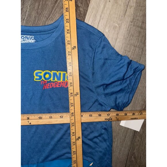 Sonic The Hedgehog Blue Graphic Tee Shirt Size L - Picture 4 of 4